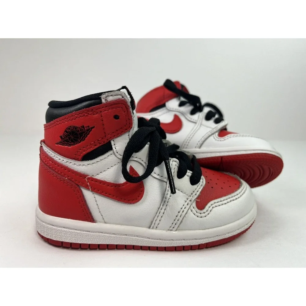 Nike Air Jordan Retro 1 High Heritage Toddler Size 6C Red White AQ2665-161